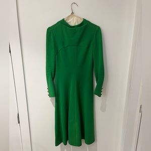 Green vintage dress with belt